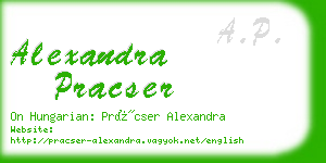 alexandra pracser business card